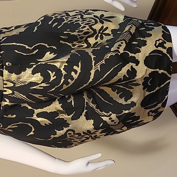 ✅ SOLD ✅ NWT H&M Black and Gold Mini Cocktail Dress with Side Pockets Size 2 - Picture 4 of 13